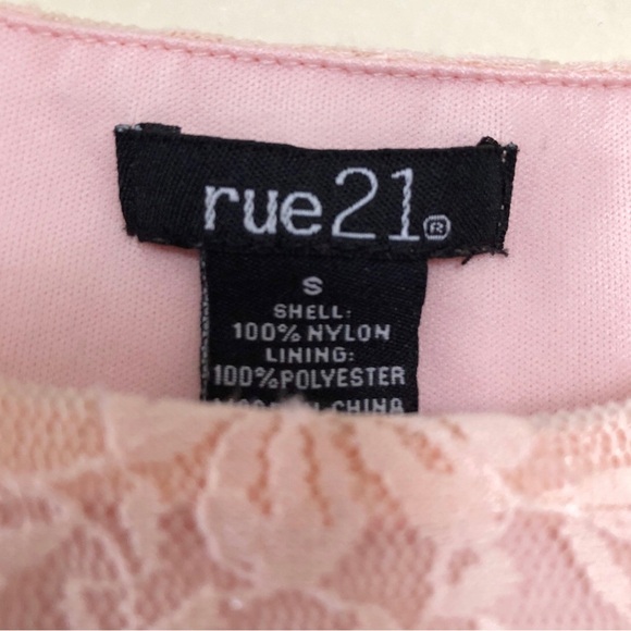 Vintage y2k Rue 21 Pink Lace Mini Dress Women’s Size Small - Picture 8 of 9